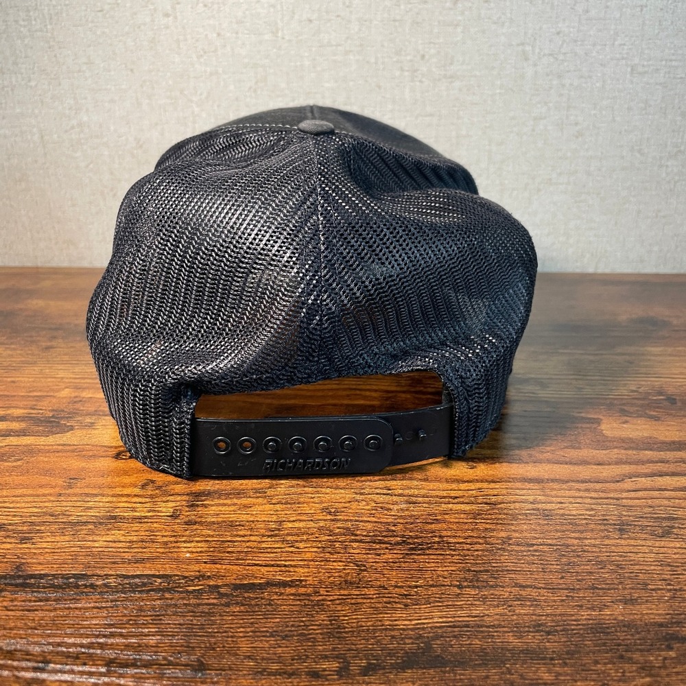 Richardson 168 Asimpa Pipeline Services APS Leather Patch Trucker Hat Snapback - Picture 3 of 9